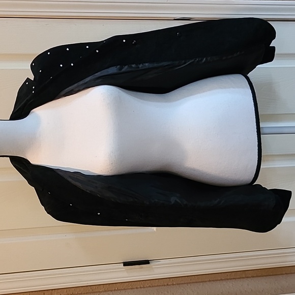 Mark Alan Rhinestone studded Genuine Black Suede Blazer - Picture 9 of 14